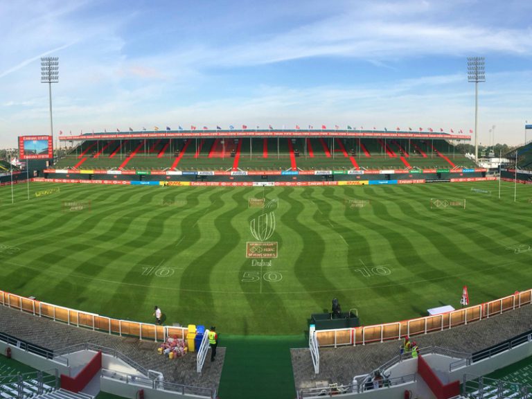 Dubai 7s Rugby Pitch, Constructed by Desert Turfcare