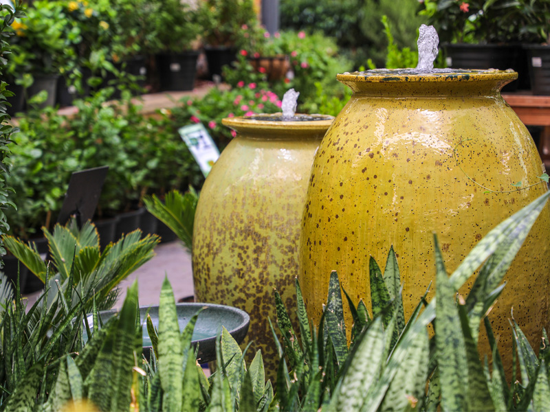 Pot water feature in Dubai Garden Centre