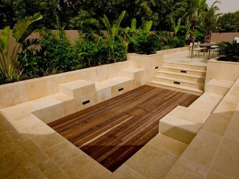 Trading 3 Hardscape in a private villa constructed by Desert Group
