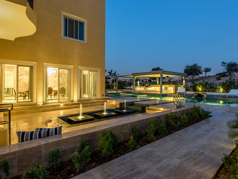 Mr. Modi villa swimming pools constructed by Desert Landscape