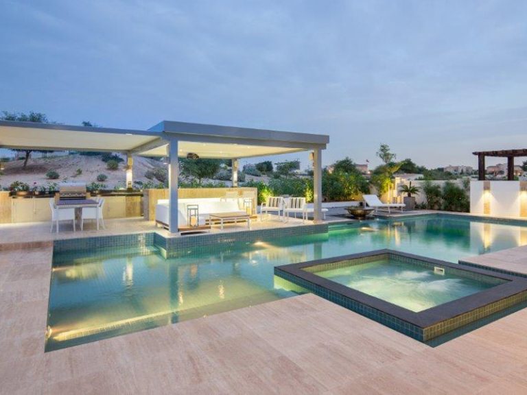 Mr. Modi villa swimming pools constructed by Desert Landscape