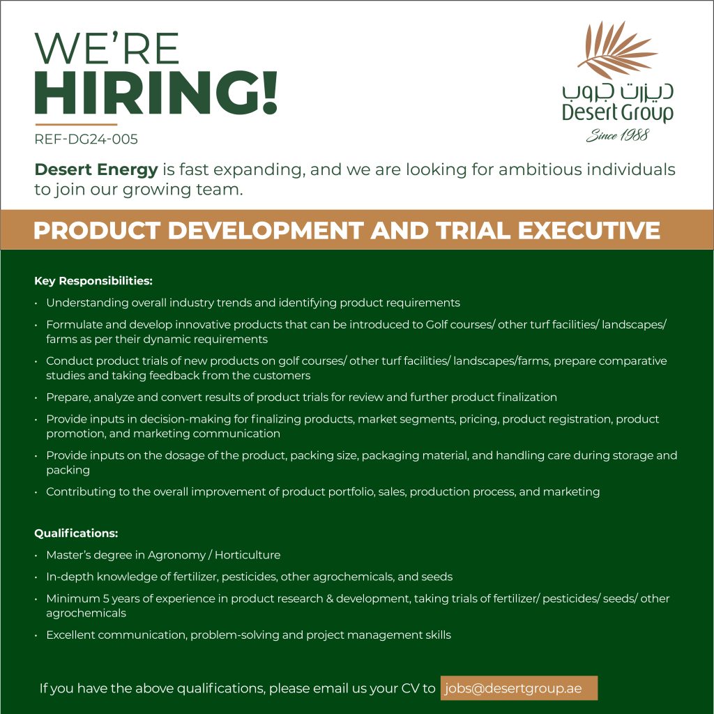 Product development and trial executive REF-DG24-005