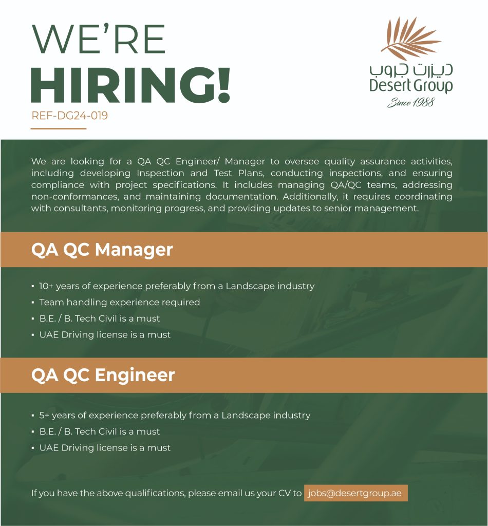REF-DG24-019-QA QC Manager