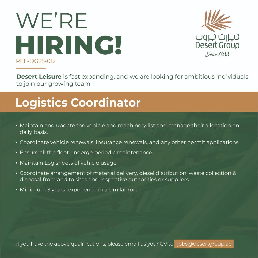 DG25-012-Logistics Coordinator