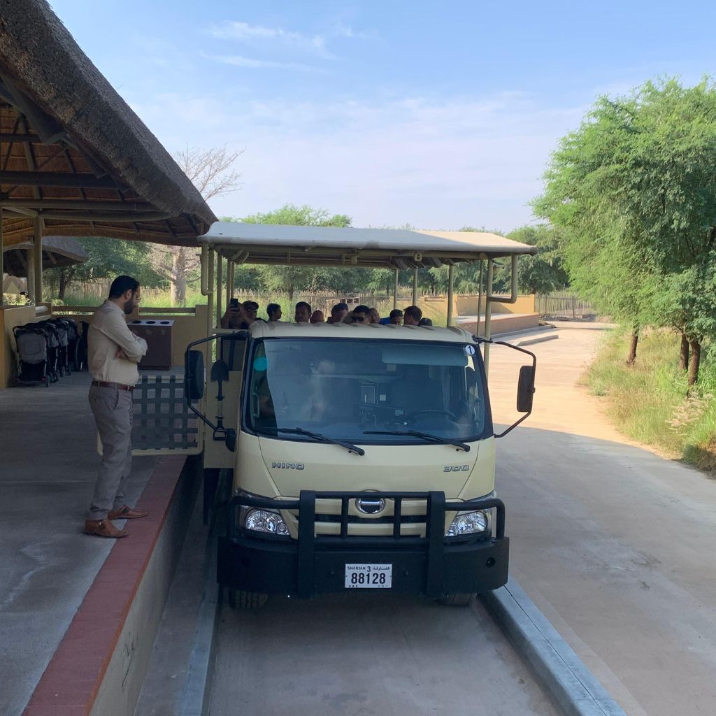 Industry professionals joining Desert Group's ecological infrastructure development tour at Sharjah Safari.