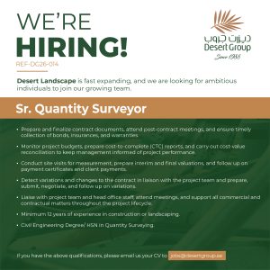 DG26-014 - Sr. Quantity Surveyor