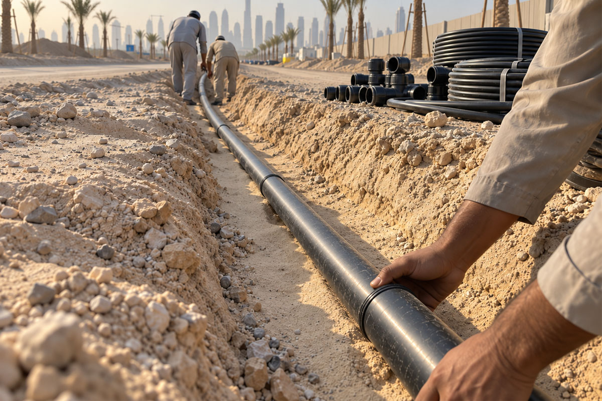 irrigation-mainline-pipe-installation-trench