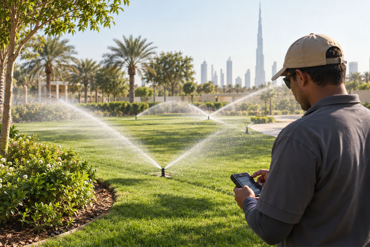 irrigation-technician-servicing-sprinkler-rotor