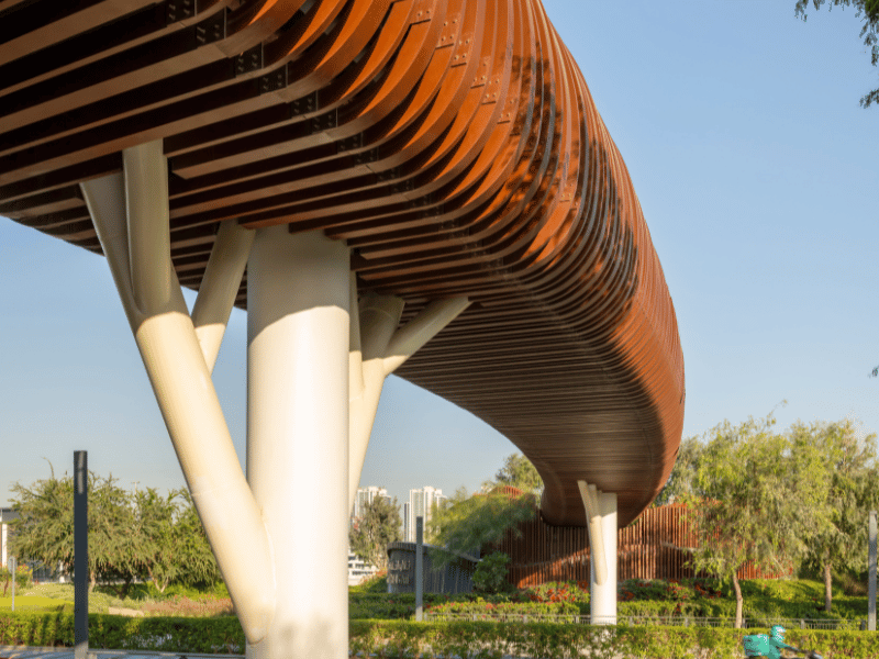 Tilal Al Ghaf gateway bridge in Dubai, designed by desert INK, Desert Group’s landscape architecture firm